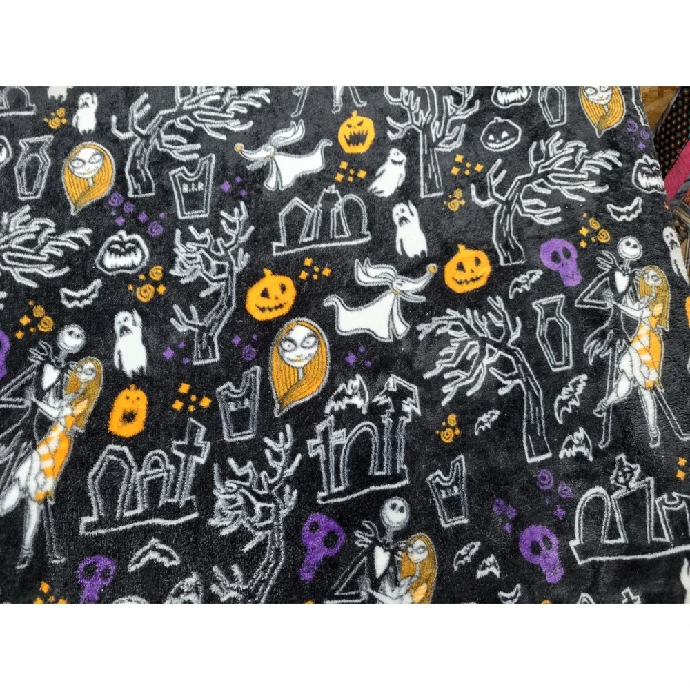 The Big One Disney Nightmare Before Christmas Jack Sally Plush Throw Blanket